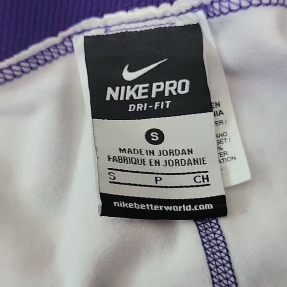 Nike Pro Pink and Purple Patterned Leggings Size S - Picture 6 of 6